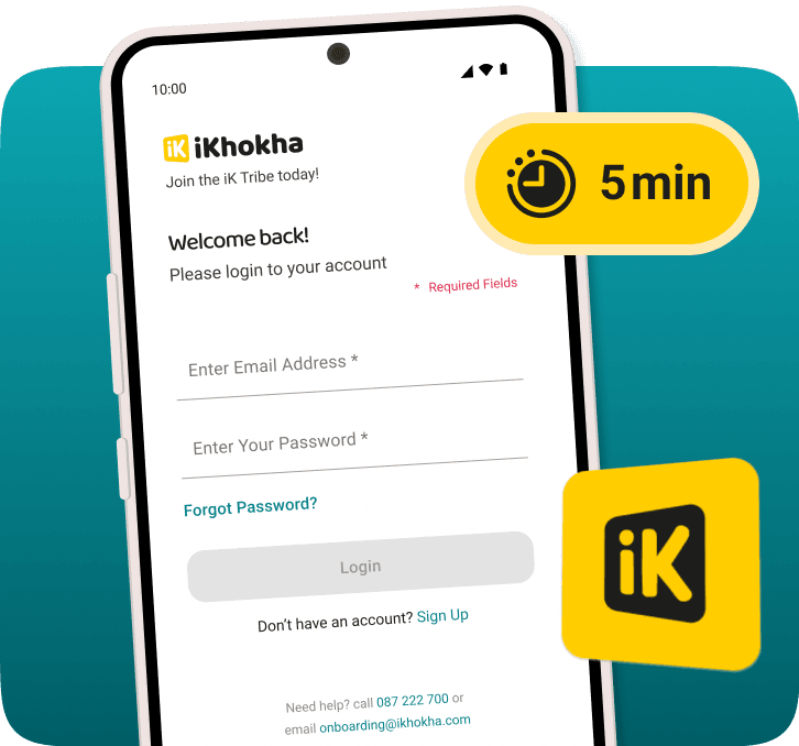 Log into your ikhokha app