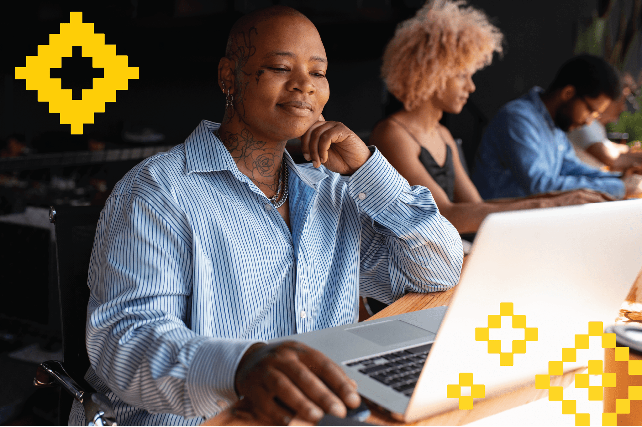Women working on laptop at desk