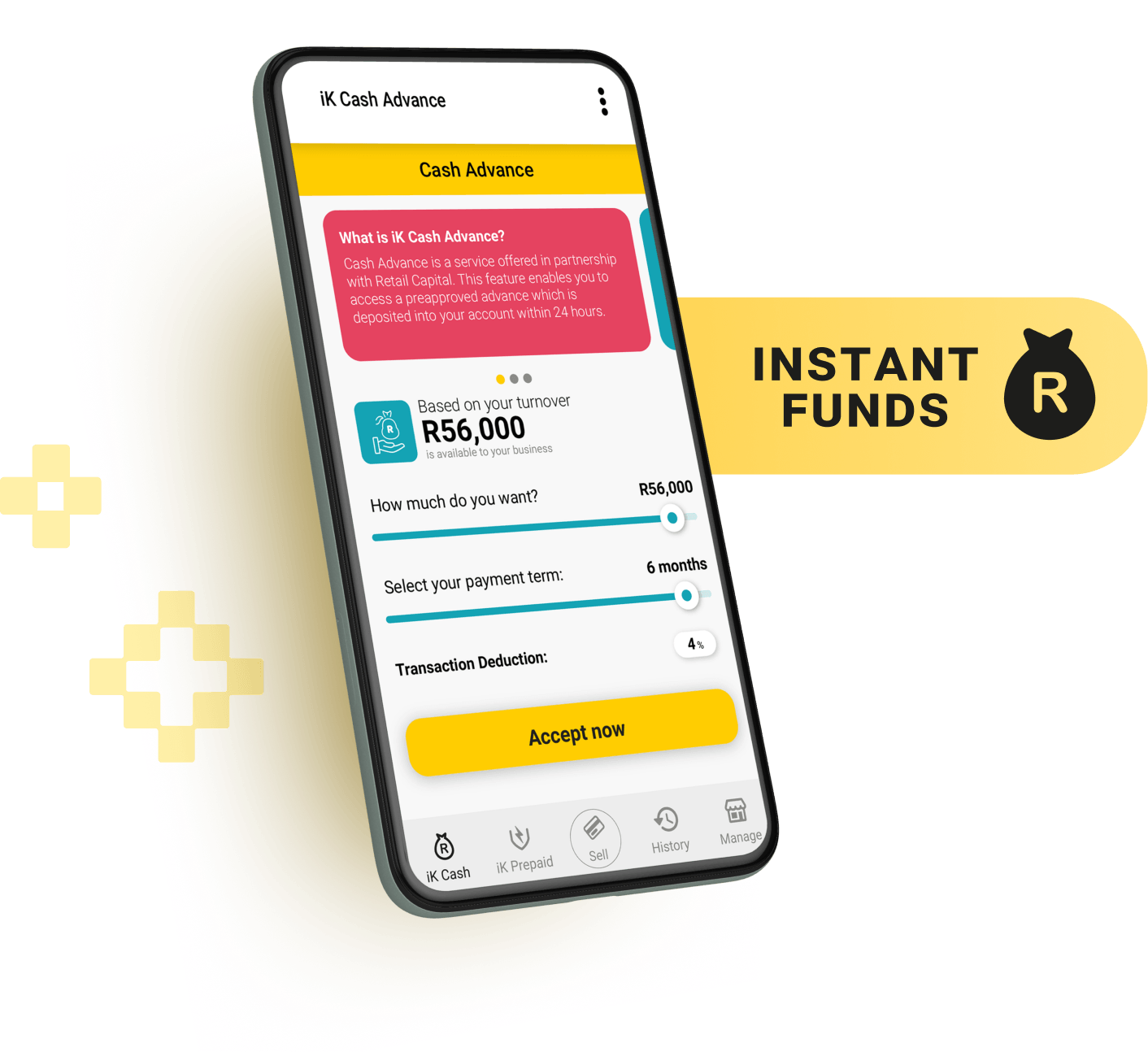 Cash advance in phone
