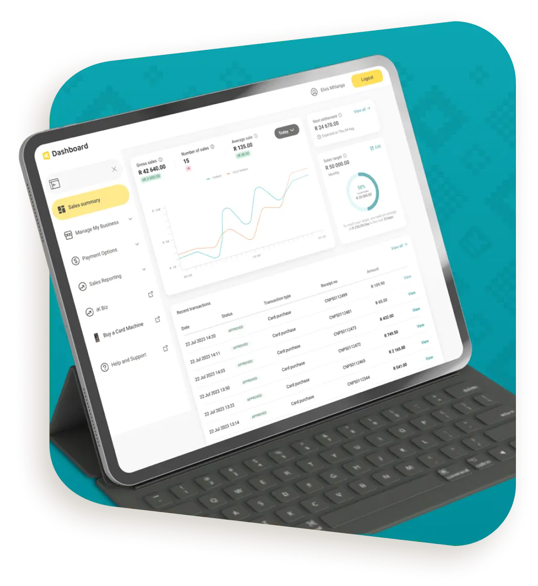 Run your business with iK Dashboard